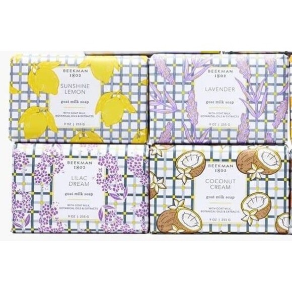 Beekman 1802 Goat Milk Soap Triple Milled Cruelty Free x3 Lemon, Lavender, Lilac - Picture 2 of 10